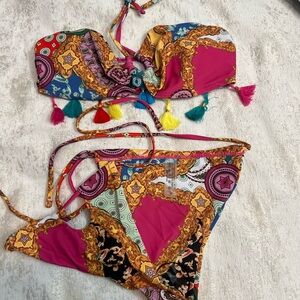 Colorful Patterned Bikini Set